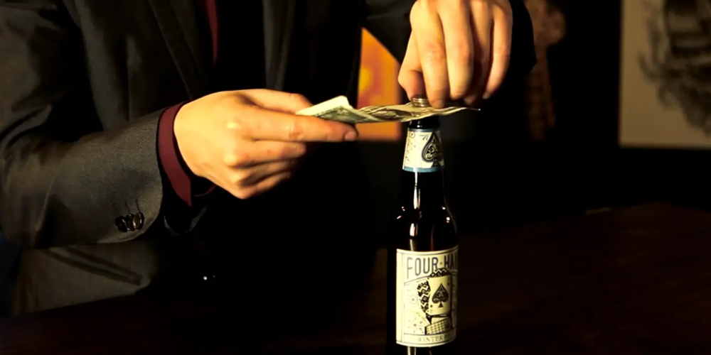 Coins on Bottle Vanishing Inc. Magic shop